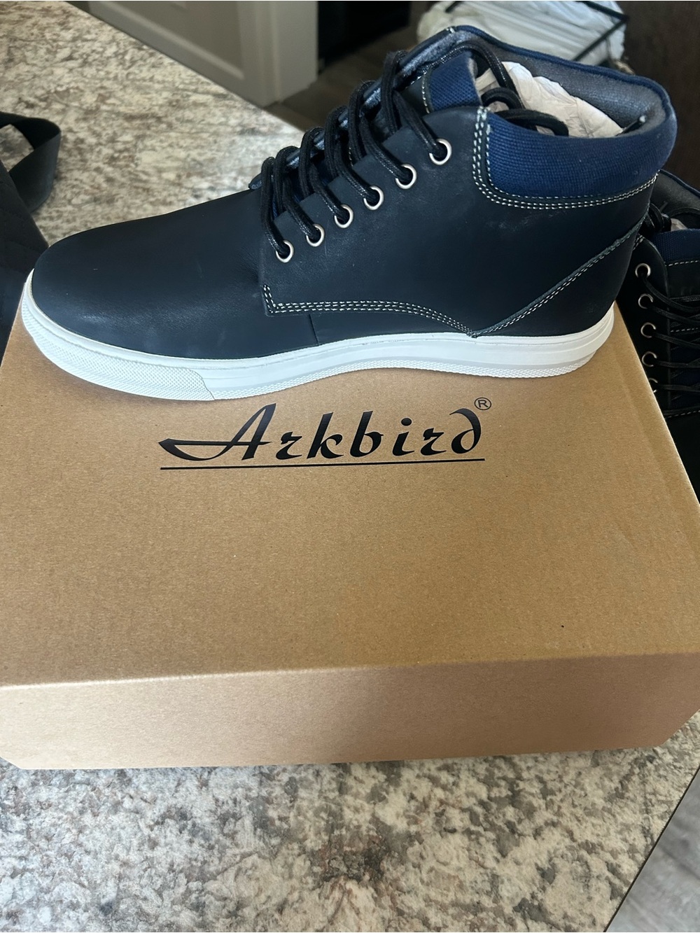 Arkbird Men's Navy High-Top Casual Sneaker boots